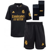 Camisa de Futebol Real Madrid Aurelien Tchouameni #18 Equipamento Alternativo Infantil 2023-24 Manga Curta (+ Calças curtas)